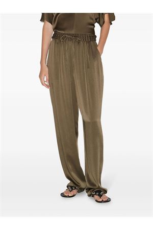 Pantaloni Kendry in raso marrone ISABEL MARANT | PA0522FAC1J04I50BZ